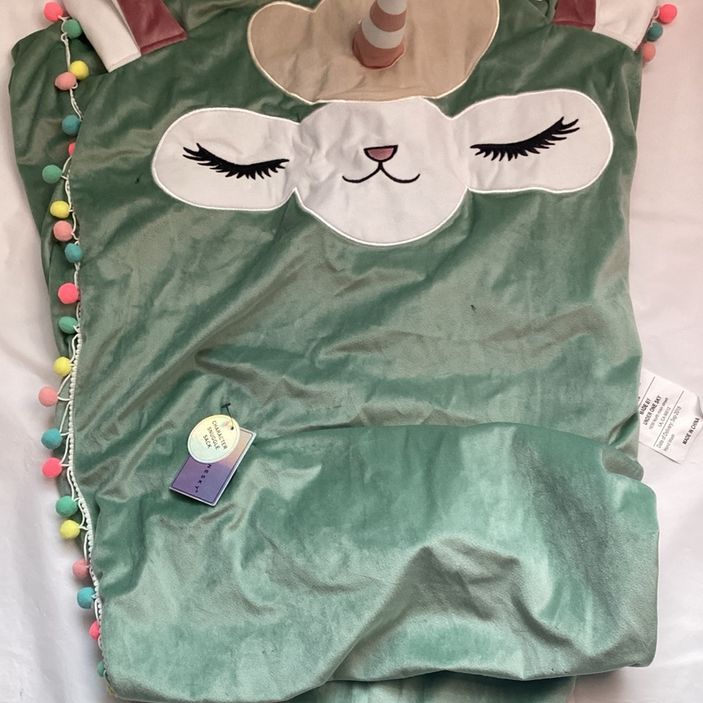 Under One Sky Teal Sleep Sack with Unicorn Design